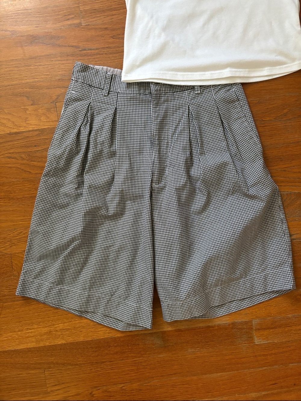 Vintage State of the Art Gingham Bermuda Shorts from Japan
